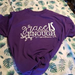 Purple Graphic T-Shirt with Inspirational Quote